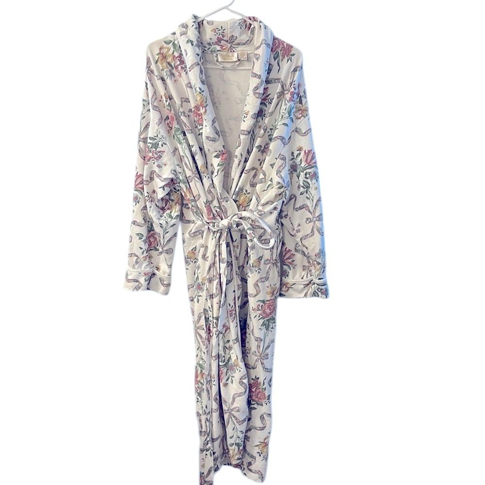 Victorias Secret Long Floral Robe Cotton M/L